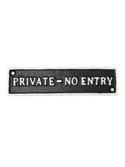 Private No Entry - Gietijzer